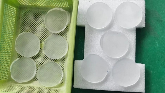 Customized Polished Side Ra 1.0nm Silica Glass Wafer for MEMS