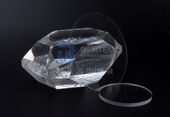 Double Side Polished Single Crystal Quartz Wafers 6 Inch